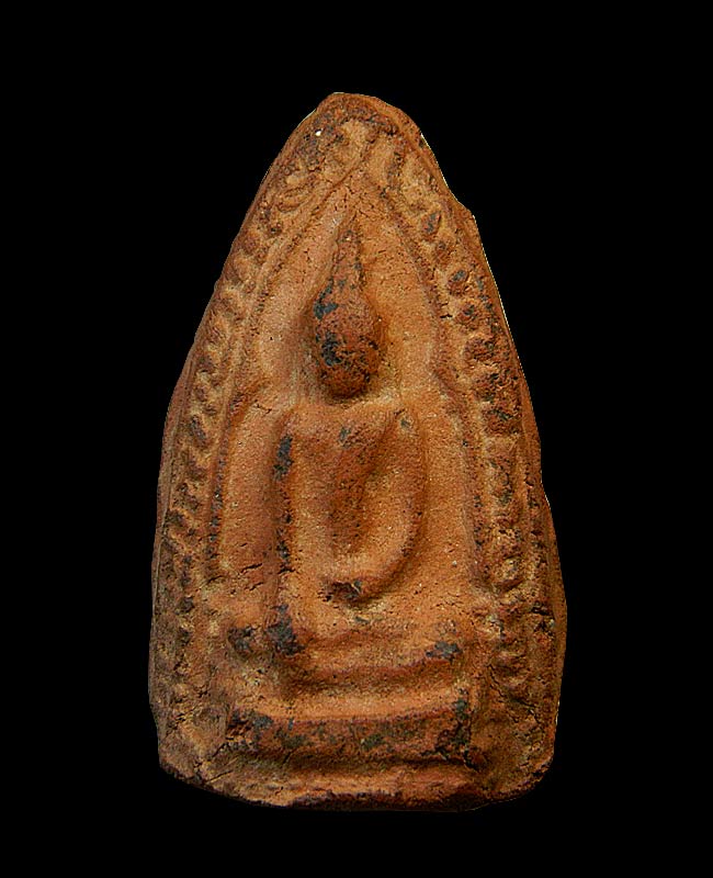 พระสรรค์นั่งข้างเม็ด กรุวัดส่องคบ เนื้อดิน ชัยนาท