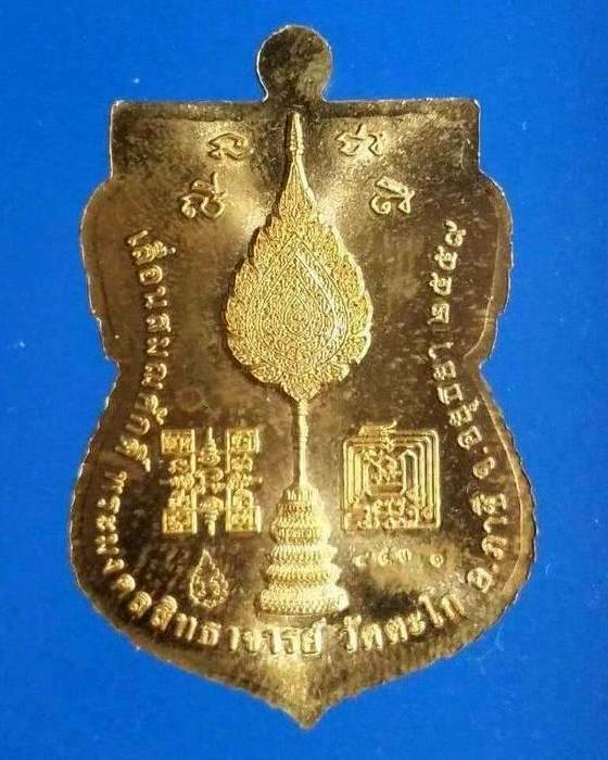 เหรียญเลื่อนสมณศักดิ์ หลวงพ่อรวย วัดตะโก  ปี 2559