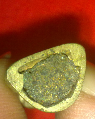 รูปหล่อหลวงปู่ทองอยู่ วัดใหม่หนองพะอง สมุทรสาคร เนื้อเงินก้นอุดผงใบลาน