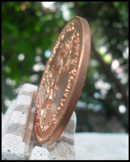 >> เคาะเดียว >> เหรียญพรหมจักรสีห์ หลวงปู่หมุน เนื้อทองแดง