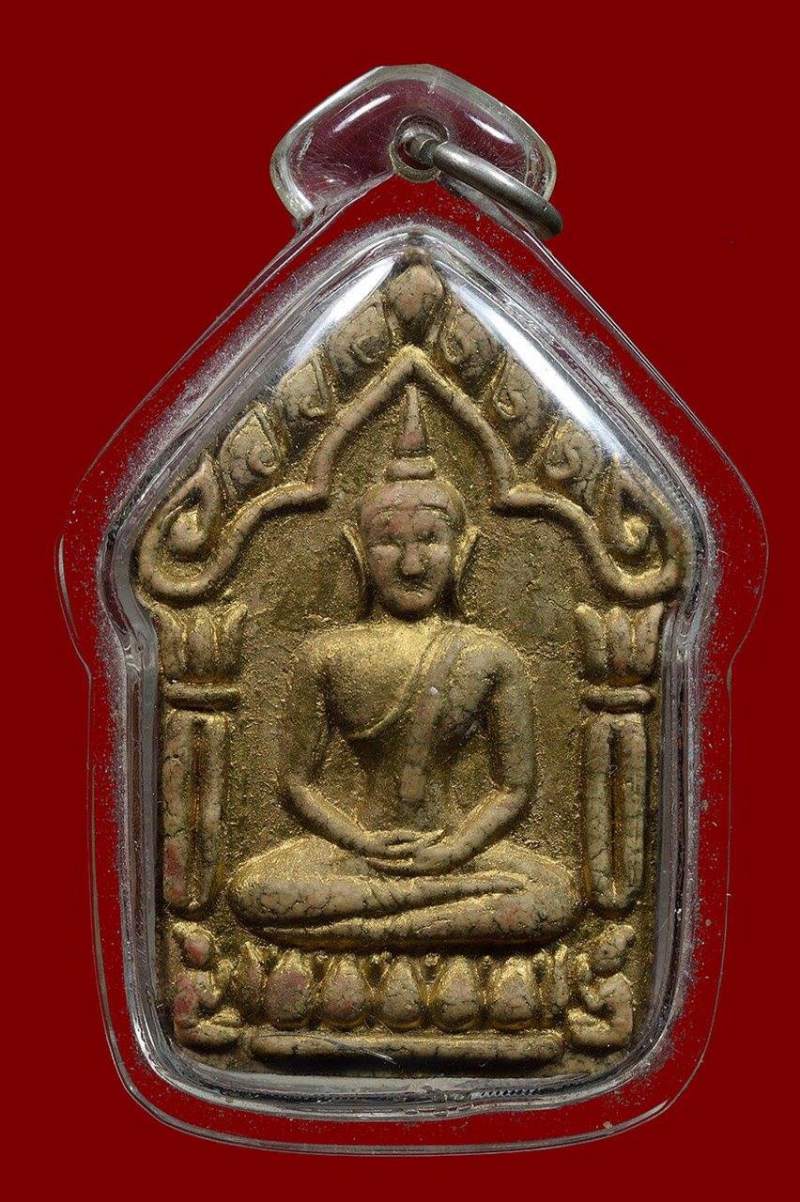 ขุนแผนสากหัก  พิมพ์ใหญ่สีชมพู  ทาทองกรรมการ  หลังฝังตระกรุดทองแดง