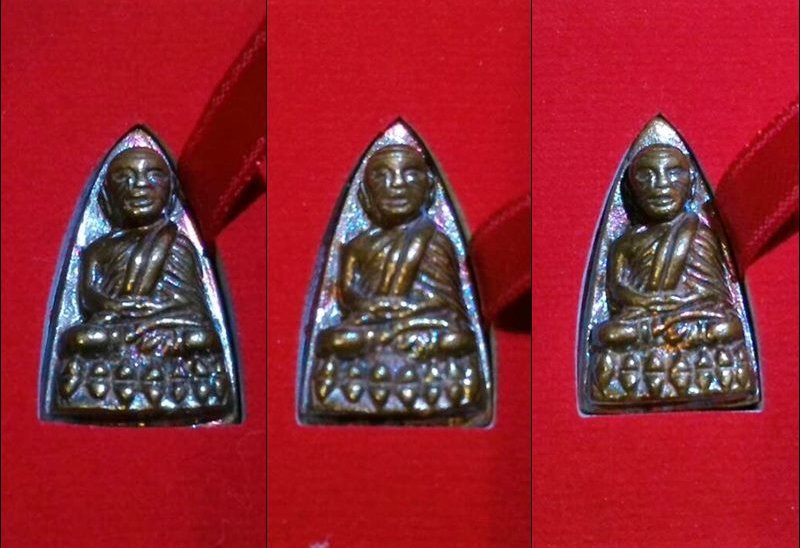 3 องค์ หลวงพ่อทวดวัดช้างให้รุ่น เสาร์ ๕ ปี 2560 พิมพ์เล็กหลังเตารีดเนื้อทองแดงผิวสีรุ้งสวย