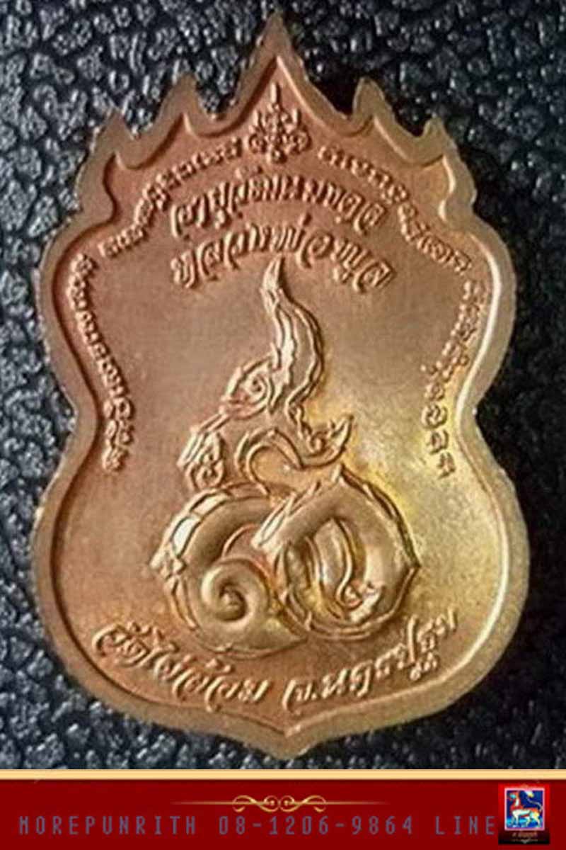 เหรียญ ๙ ยอด หลวงพ่อพูล วัดไผ่ล้อม เนื้อทองแดง ปี ๒๕๔๕