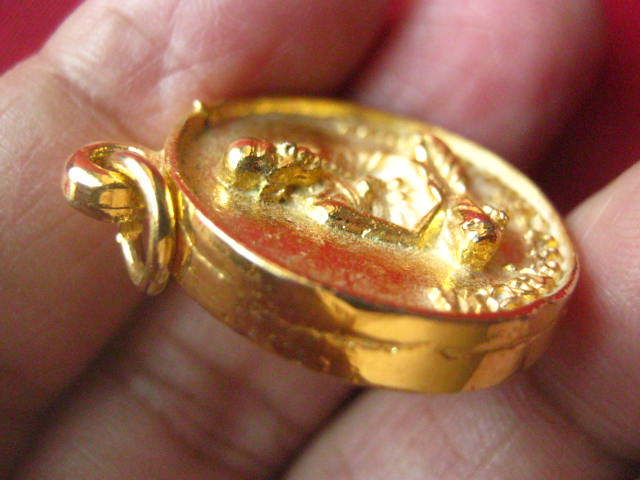 เหรียญหล่อหลวงพ่อจง วัดหน้าต่างนอก หลังยันต์ห้า ปี 2539 กะไหล่ทอง