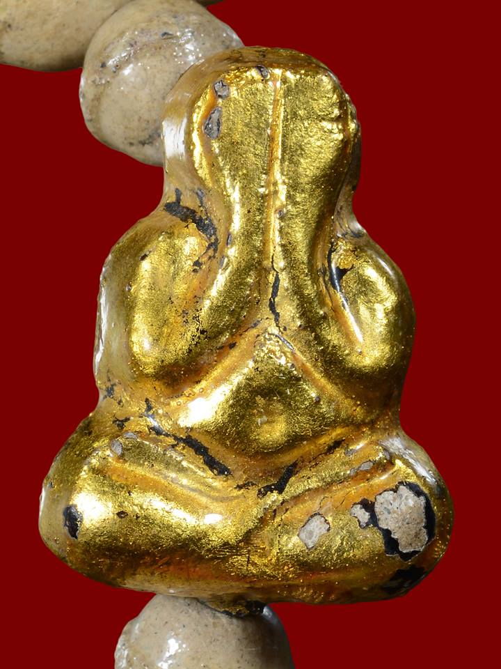 สร้อยประคำพวงมณีผง350 คณาจารย์พระปิดตาเงินไหลมาปิดทองกรรมการมีจาร หลวงปู่หมุนเสก