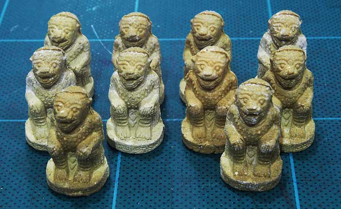 HM 10.22 ..มาชุด 10 องค์ .หนุมานชมภูนุช เนื้อผงพุทธคุณผสมว่าน 108 หลวงปู่หมุน ฐิตสีโล วัดสุทัศน์ 