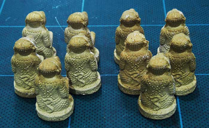 HM 10.22 ..มาชุด 10 องค์ .หนุมานชมภูนุช เนื้อผงพุทธคุณผสมว่าน 108 หลวงปู่หมุน ฐิตสีโล วัดสุทัศน์ 