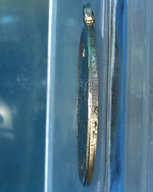 เหรียญผูกพัทธสีมา หลวงปู่ทิม วัดละหารไร่ ระยอง ปี 2517 หลังยันต์แตกมาก,มีบัตรรับประกัน / wp10