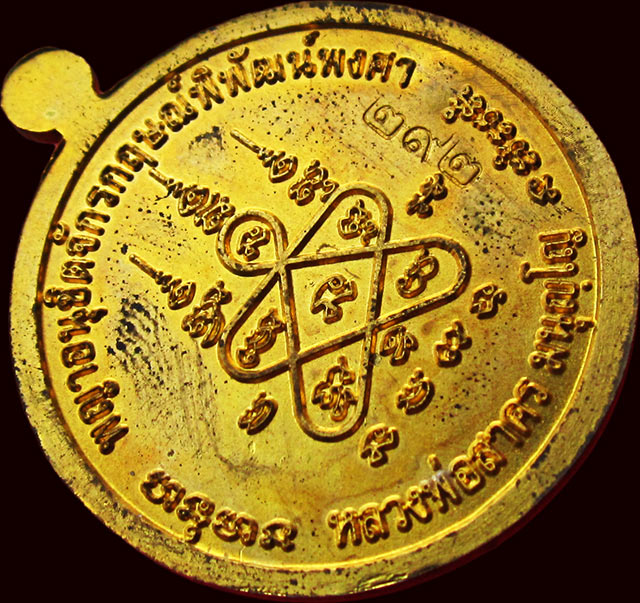 เหรียญหนุมานมหาปราบไตรจักร หลวงสาคร มนุญโญ วัดหนองกรับ จ.ระยอง เนื้อใบพัดเรือ หลังยันต์ พ.ศ. ๒๕๕๕ 