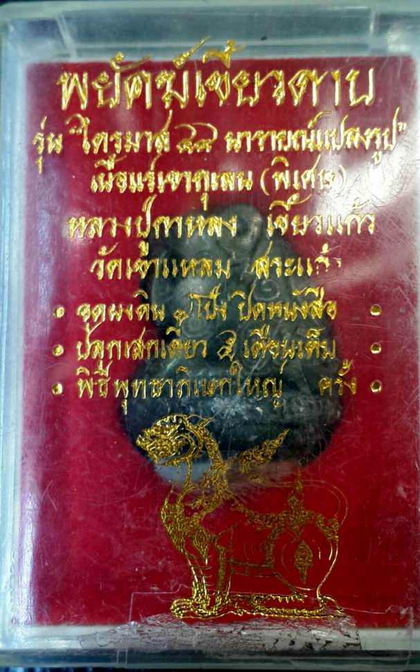 " เคาะเดียวครับ" พยัคฆ์เขี้ยวดาบเนื้อแร่เขาพนมกุเลน รุ่นไตรมาสปี 49 หลวงปู่กาหลง เขี้ยวแก้ว