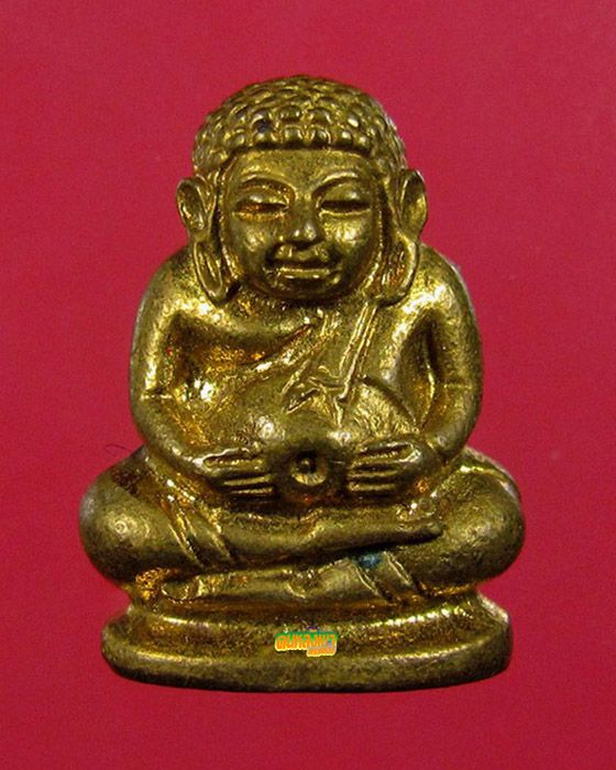 รูปหล่อ พระสังกัจจายน์ วัดประสาทบุญญาวาส ปี06 เนื้อทองผสม กะไหล่ทอง