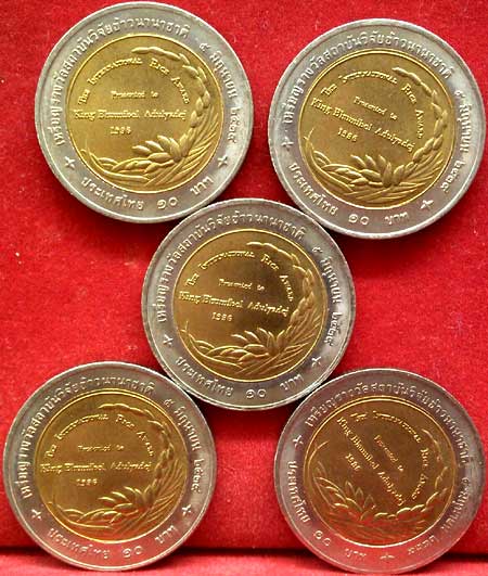 *เหรียญสองสี ๑๐ บาท สถาบันวิจัยข้าวนานาชาติ ปี๓๙(ชุด3)*