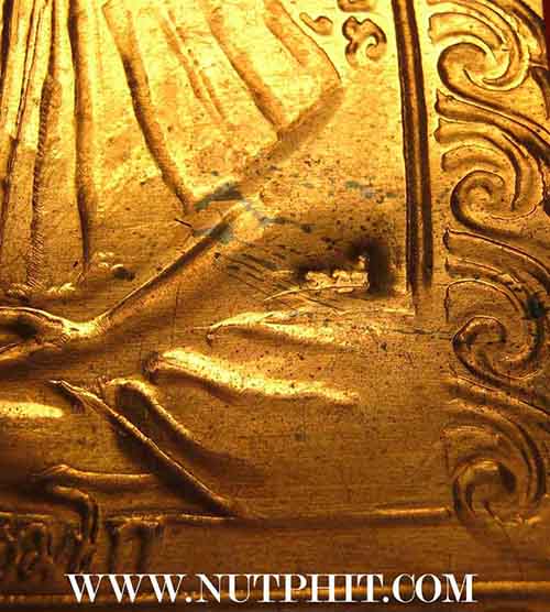 **แผ่นปั๊มเล็ก ลพ.เกษม เขมโก สำนักสุสานไตรลักษณ์ ลำปาง เนื้อทองแดงโบราณ*153