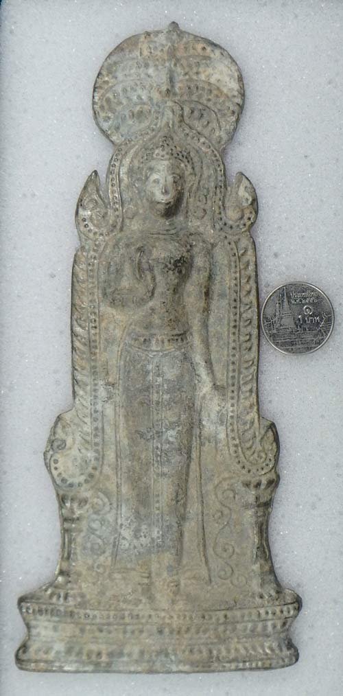 พระร่วงยืนซุ้มร่มโพธิ์ กรุวัดราชบูรณะ อยุธยา