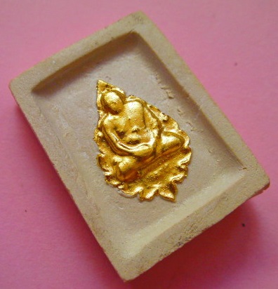 พระคำข้าว รุ่น2 หลวงพ่อฤาษีฯ วัดท่าซุง ปิดทองเดิม ฐานจุด ( นิยม ) สภาพสวย