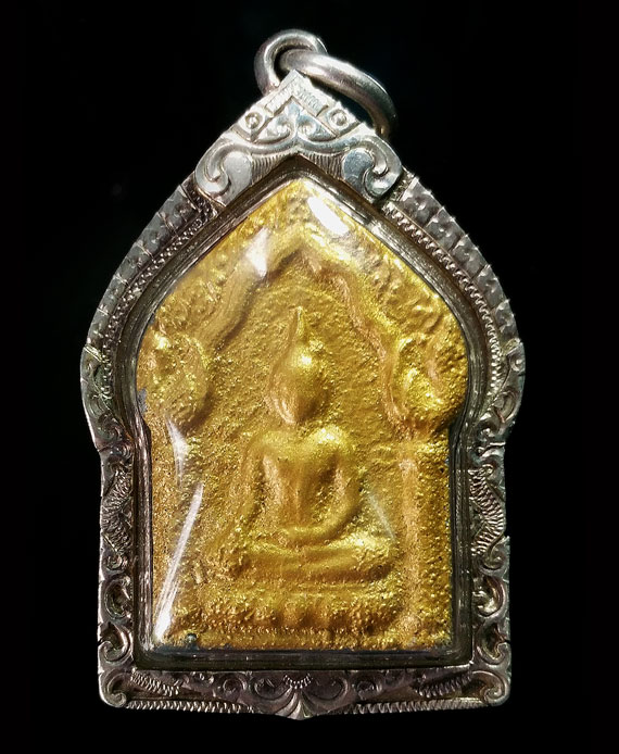 เคาะเดียว ขุนแผนทรงพลใหญ่หลวงปู่หมุน หลังเม็ดยา(หน้าไม่แตก นิยม) ทาทองพลอยเสกเม็ดโตๆ