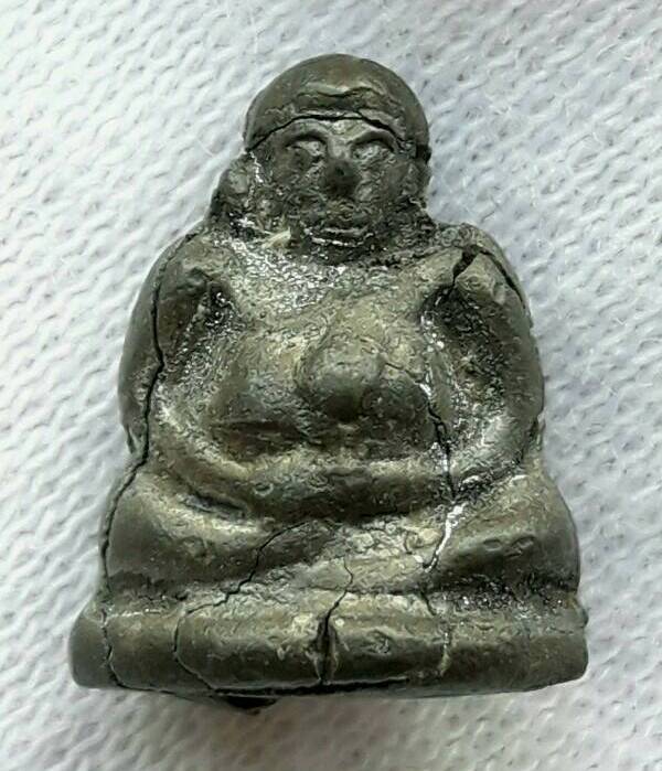 พระสังกัจจายน์ เนื้อชินผสมปรอท (ขรัวเฒ่าคลุมโปงสร้าง) กรุวัดท่าพระ กรุงเทพฯ 