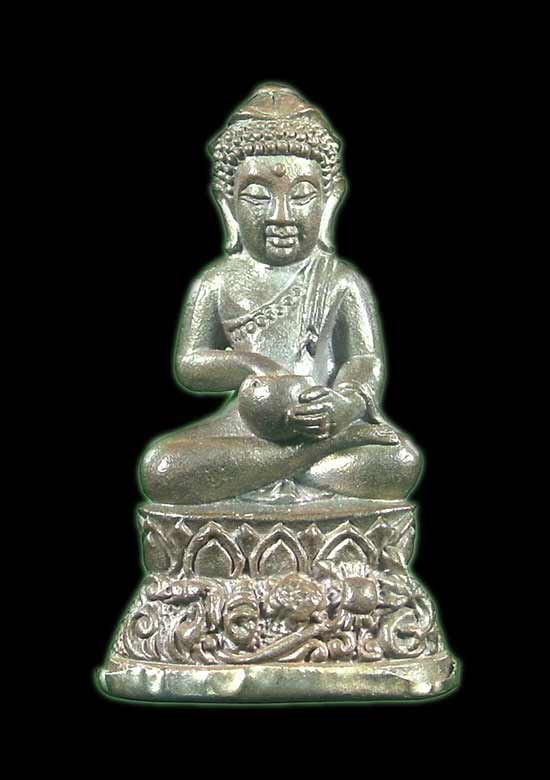 พระอุปคุตแบ่งลาภ(หุ้มเงิน/จาร)หลวงปู่คำบุ วัดกุดชมพู อุบลฯ (สวยเดิม/กรรมการ)