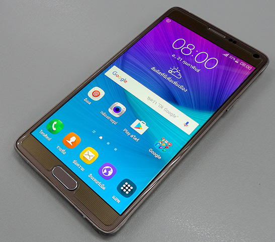Samsung Galaxy NOTE 4 ของแท้ สีทอง เครื่องศูนย์ไทย สภาพสวยเทพยังกะของใหม่ มีกล่องให้ด้วย