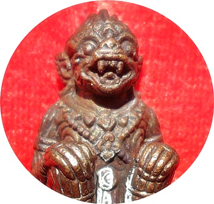 ***หนุมาน “รุ่นมหาปราบไพรี”เนื้อทองแดงสัมฤทธิ์อุดสีผึ่ง #๔๒๗๙ ลป.บัว ลพ.สาคร ร่วมปลุกเสก