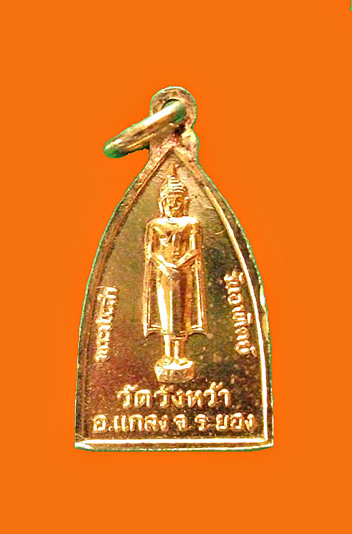 เหรียญหลวงปู่คร่ำ วัดวังหว้า หลังพระประจำวัน เนื้อกะไหล่ทองกรรมการ