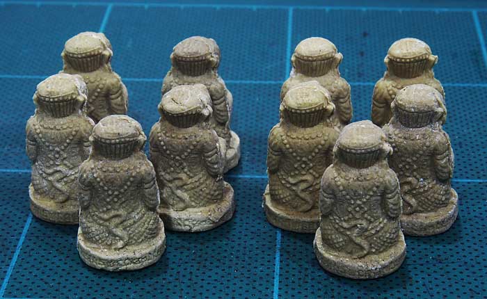 HM 10.37 ..มาชุด 10 องค์ .หนุมานชมภูนุช เนื้อผงพุทธคุณผสมว่าน 108 หลวงปู่หมุน ฐิตสีโล วัดสุทัศน์ 