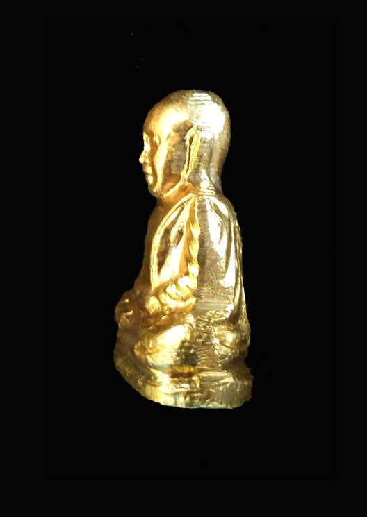 รูปเหมือนปั๊ม หลวงพ่อเงิน ปี 15 ออกวัดมูลเหล็ก พิมพ์มือนับแบ็งค์ (ไม่ตอกโค้ด)