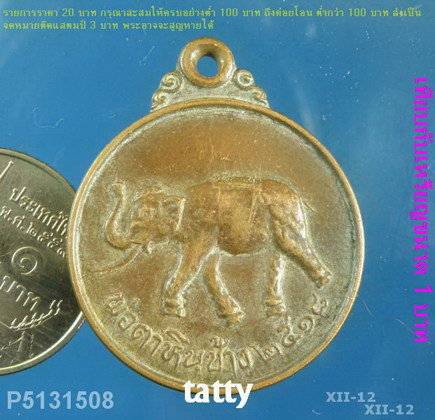 เหรียญพ่อตาหินช้าง 2518 วัดเขาพ่อตา ชุมพร