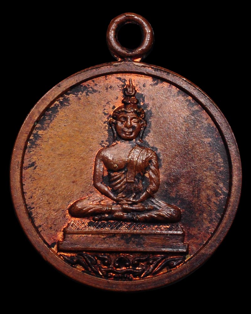 หลวงพ่อโสธร (หลวงปู่ทิมปลุกเสก) เนื้อทองแดงพิมพ์เสาอากาศ ( นิยม ) 
