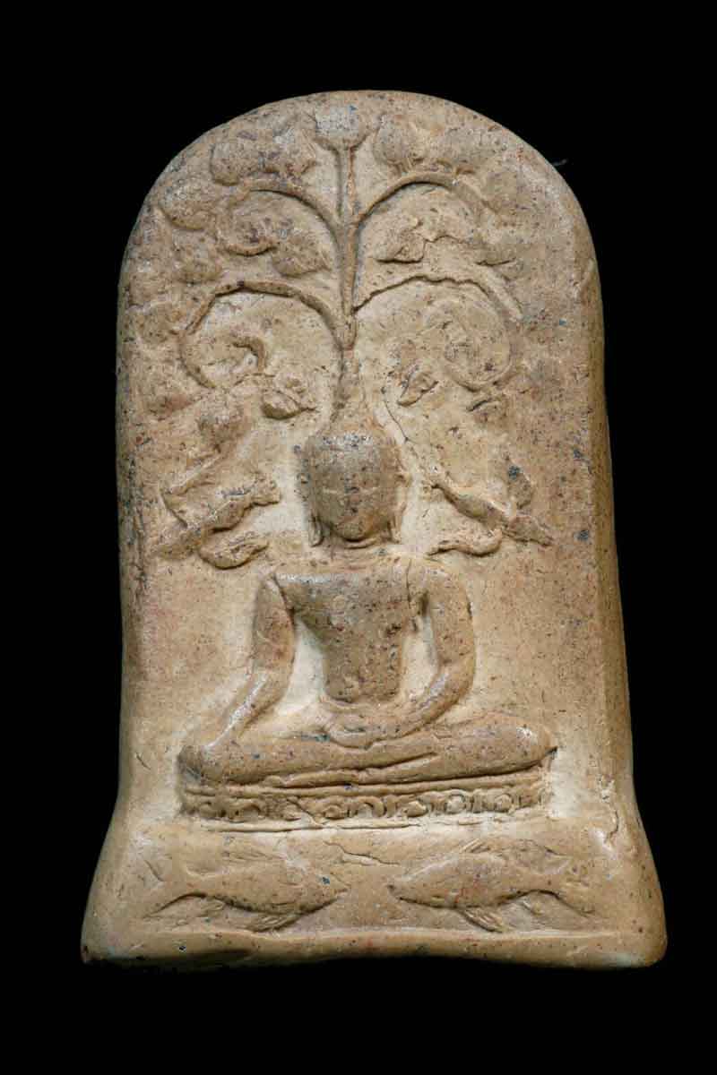 พระยอดขุนพลพะเยา พิมพ์นกปลา เนื้อดิน กรุเวียงกาหลง จ.เชียงราย