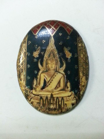 ล็อกเก็ตหลวงพ่อพระพุทธชินราช ปี 2515 ฉากสีเขียว