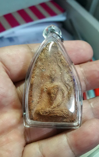 13500 พระพลายคู่ตัดเดี่ยว (พิมพ์หน้าเทวดา เส้นซุ้มคู่) กรุวัดบ้านกร่าง จ.สุพรรณบุรี