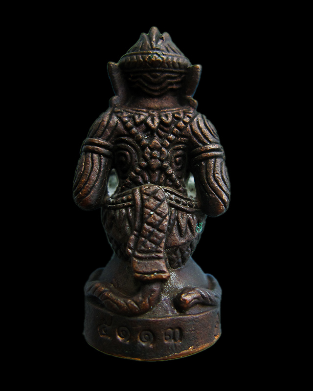 หนุมานมหาปราบไพรี หลวงปู่บัว ถามโก วัดศรีบุรพาราม จ.ตราด เนื้อทองแดงผสมสัมริด ก้นอุดผงผสมสีผึ้ง