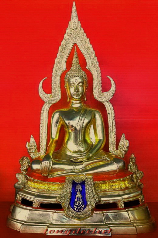 พระพุทธชินราชบูชา ภปร. กะไหล่ทองลงยา หน้าตัก 9 นิ้ว สวยมากค่ะ