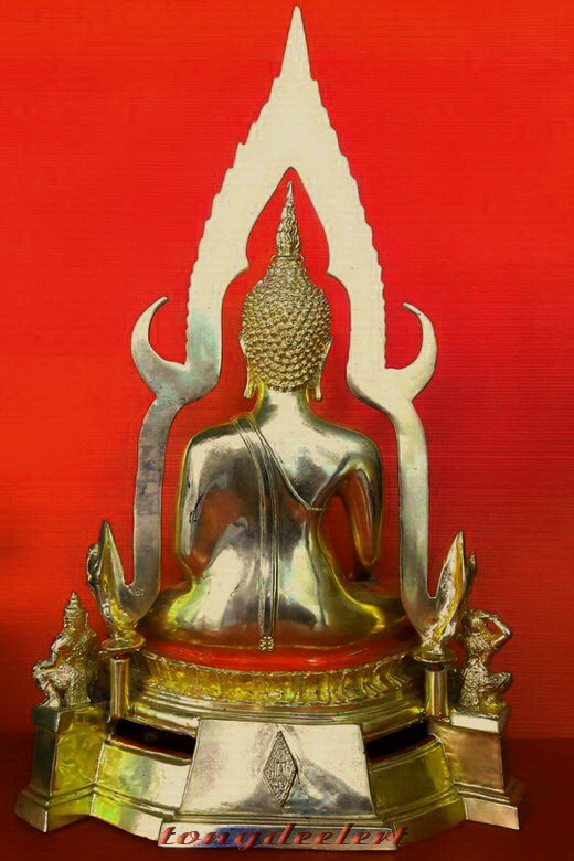 พระพุทธชินราชบูชา ภปร. กะไหล่ทองลงยา หน้าตัก 9 นิ้ว สวยมากค่ะ