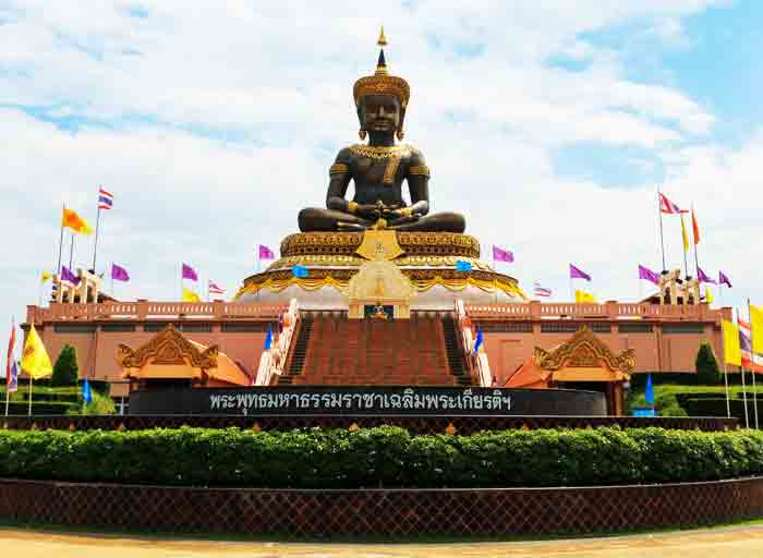 พระพุทธมหาธรรมราชาจำลองขนาด 9 นิ้ว องค์จำลองเนื้อโลหะรมดำ
