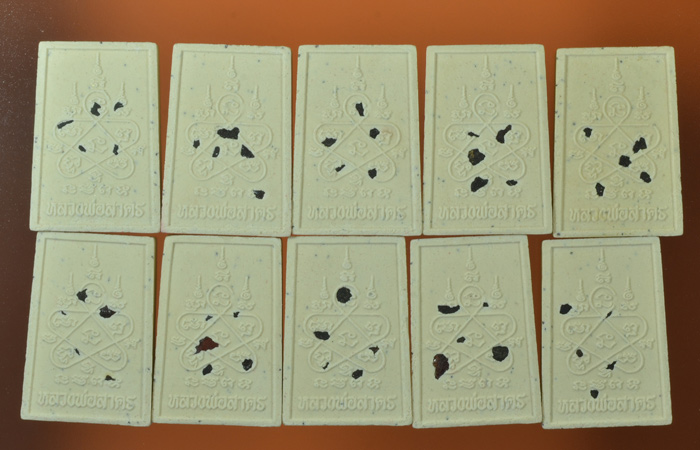 10องค์ พระสมเด็จ หลวงพ่อสาคร ( พิมพ์ขี่เสือ ) เนื้อผงพรายกุมารว่าน มหาเสน่ห์ หลังฝังพลอยเสก ปี 2553 