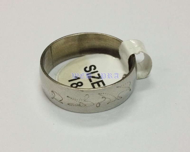 แหวน Stainless Steel หลวงพ่อเปิ่น วัดบางพระ จ.นครปฐม พร้อมจารรอบแหวน