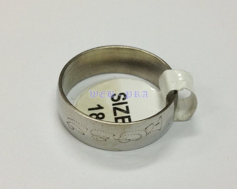 แหวน Stainless Steel หลวงพ่อเปิ่น วัดบางพระ จ.นครปฐม พร้อมจารรอบแหวน
