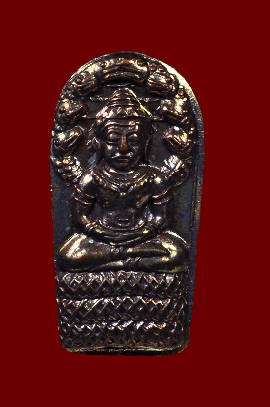 พระนาคปรกใบมะขามเนื้อทองแดง รุ่น ญสส. เพชรกลับ หลวงปู่บัว ถามโก วัดศรีบุรพาราม พศ.2553 + กล่องเดิม