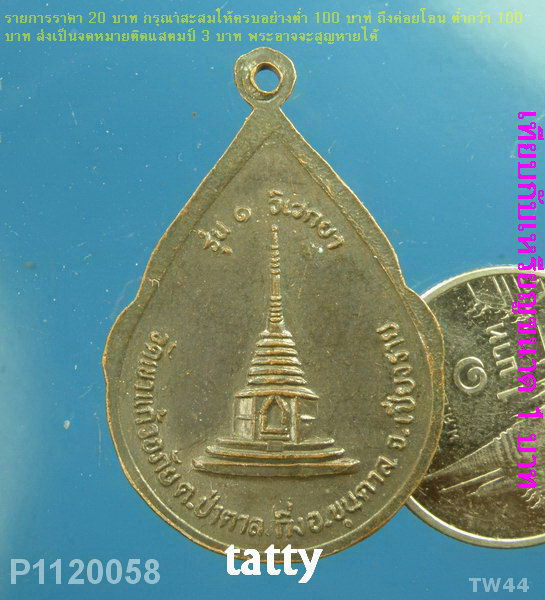 หลวงพ่อสำริด วัดเขาเขาแก้วอภัย ขุนตาล เชียงราย รุ่น1 วิเวกยา