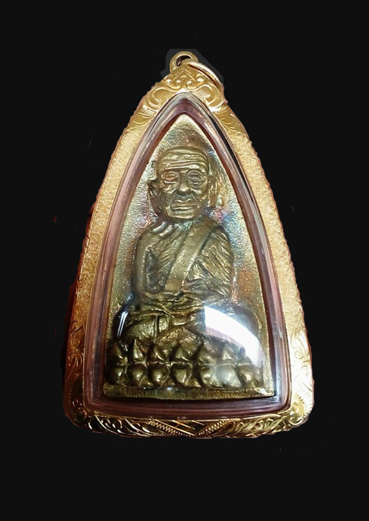 หลวงปู่ทวด รุ่นสร้างโรงพยาบาลโคกโพธิ์ ปี 39 เนื้อทองทิพย์ เลี่ยมทองพร้อมใช้