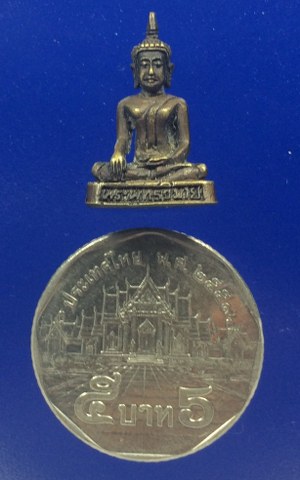 เคาะเดียว รูปหล่อพระพุทธวิมาย วัดเดิมพิมาย จ.นครราชสีมา เนื้อทองแดง ขนาดสูง 1.5 ซ.ม.