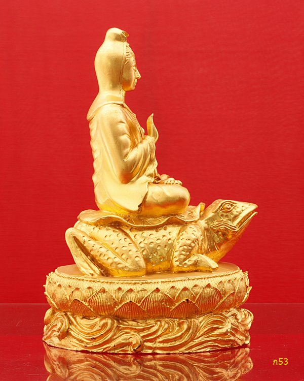 พระบูชาเจ้าแม่กวนอิมขี่กบ