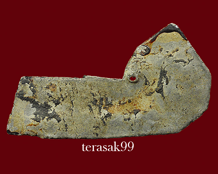 พระวัดกลางตลาดพลู ธนบุรี พิมพ์ไสยาสน์ เนื้อชินลงรักปิดทองสวย