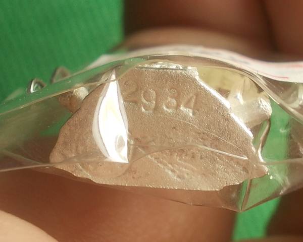 พระพุทธชินราช ลอยองค์ รุ่นปิดทอง เนื้อเงินพ่นทราย พิมพ์กลาง ปี 2547 หมายเลข 2934