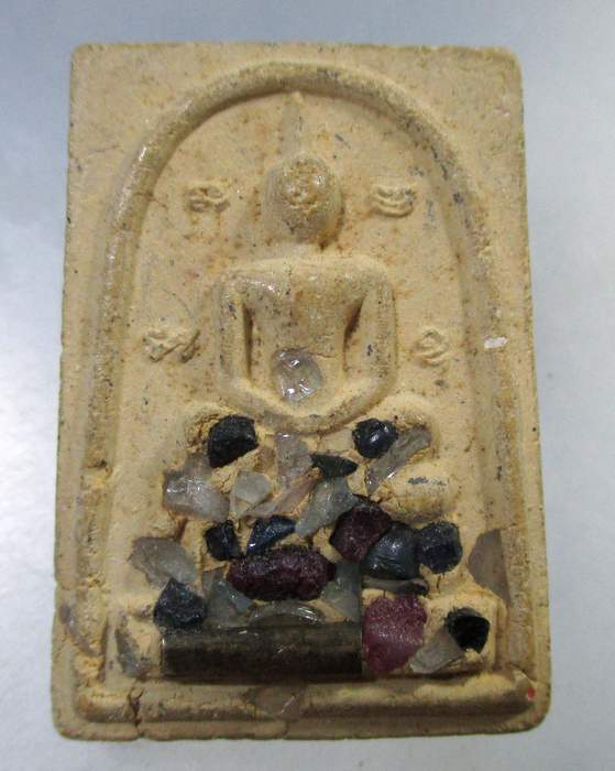 ๒๐ พระสมเด็จอุดมทรัพย์ รุ่นตะกุดโทน ฝังพลอย วัดนิคมคณาราม ปี๔๐