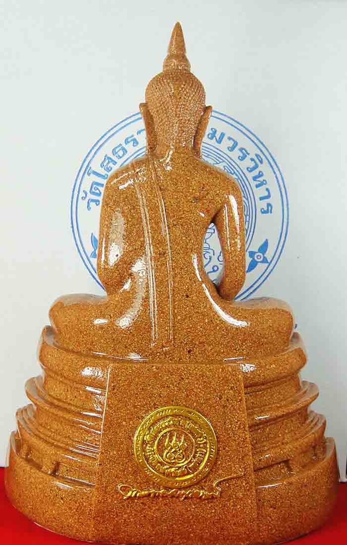 ***พระบูชา พระพุทธโสธรเนื้อกระเบื้องหลังคาโบส์ถ ใต้ฐานปั๊มยันต์พร้อมกล่องตราวัดบรรจุเดิมๆครับ