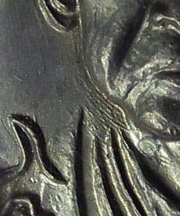 เหรียญสมเด็จพระพุฒาจารย์(โต)วัดบางขุนพรหม ปี17 เนื้อทองแดง(บล็อกคอวงเดือน)พร้อมเลี่ยมทองยกซุ้ม +บัตร