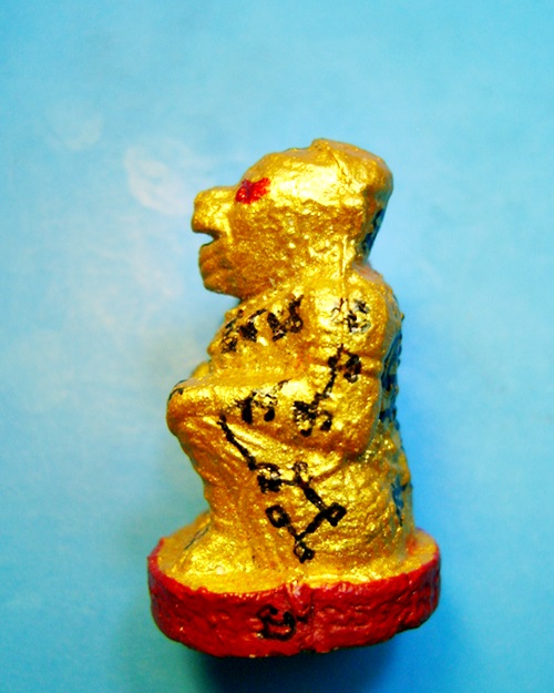 หนุมานชมภูนุช หลวงปู่หมุน ปลุกเสก รุ่นพระเจ้าห้าพระองค์ 5พิธีใหญ่ 2543 ทาทองฐานแดงตะกรุดทองคำ